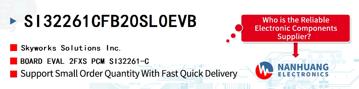 SI32261CFB20SL0EVB Skyworks BOARD EVAL 2FXS PCM SI32261-C