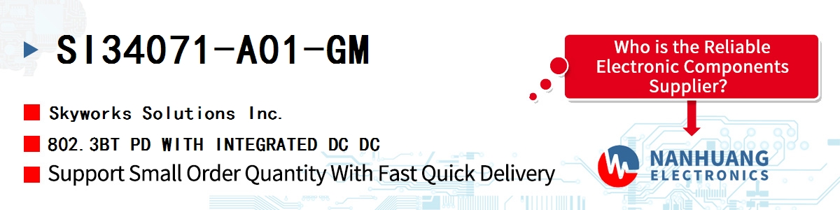 SI34071-A01-GM Skyworks 802.3BT PD WITH INTEGRATED DC DC