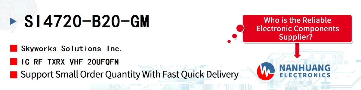 SI4720-B20-GM Skyworks IC RF TXRX VHF 20UFQFN