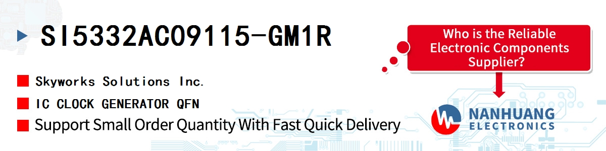 SI5332AC09115-GM1R Skyworks IC CLOCK GENERATOR QFN