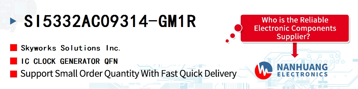 SI5332AC09314-GM1R Skyworks IC CLOCK GENERATOR QFN