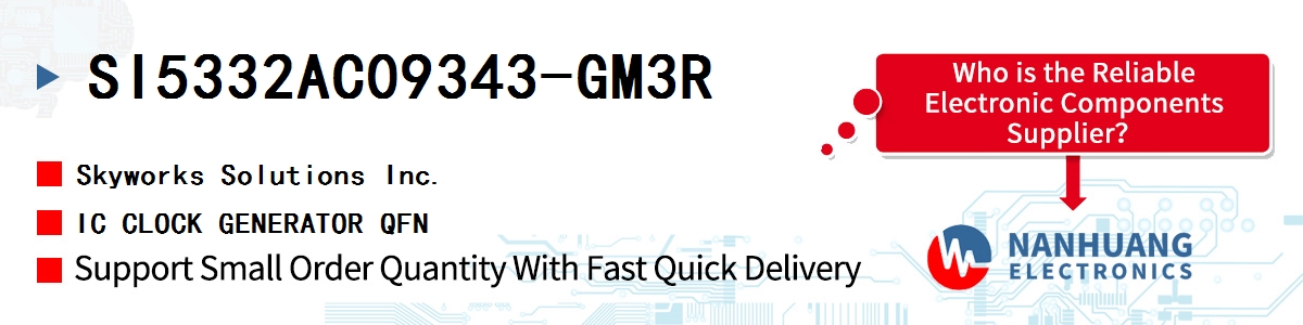 SI5332AC09343-GM3R Skyworks IC CLOCK GENERATOR QFN