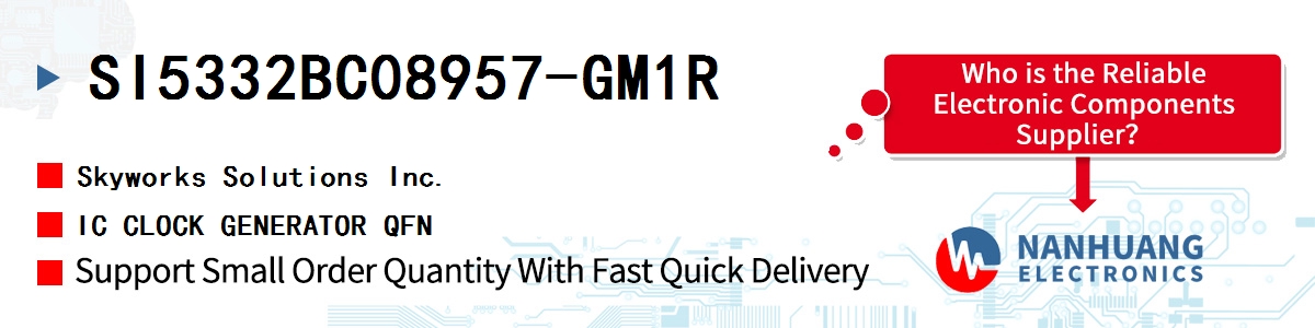 SI5332BC08957-GM1R Skyworks IC CLOCK GENERATOR QFN