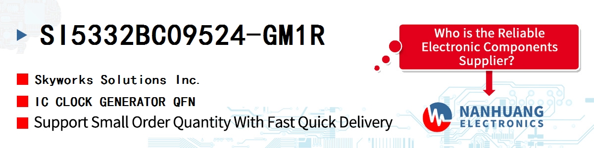 SI5332BC09524-GM1R Skyworks IC CLOCK GENERATOR QFN