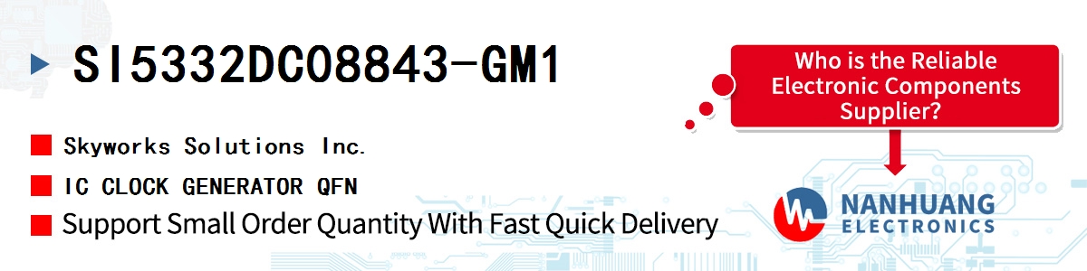 SI5332DC08843-GM1 Skyworks IC CLOCK GENERATOR QFN