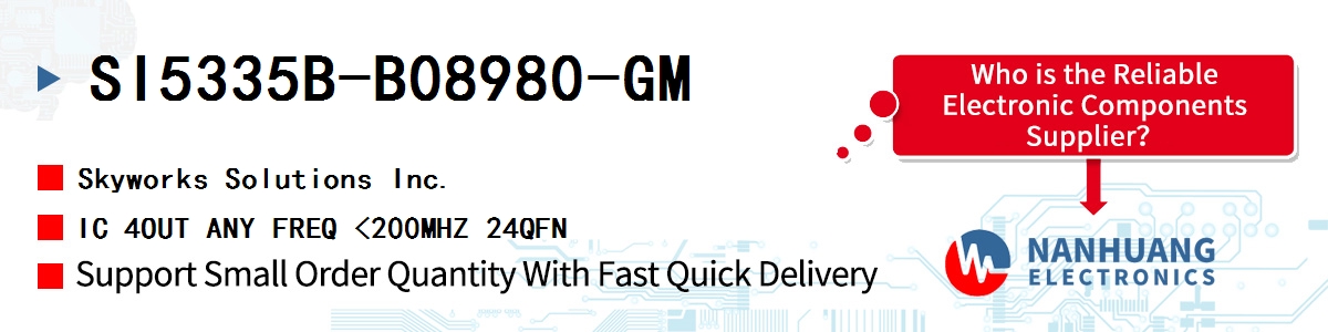 SI5335B-B08980-GM Skyworks IC 4OUT ANY FREQ <200MHZ 24QFN