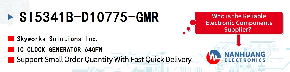 SI5341B-D10775-GMR Skyworks IC CLOCK GENERATOR 64QFN