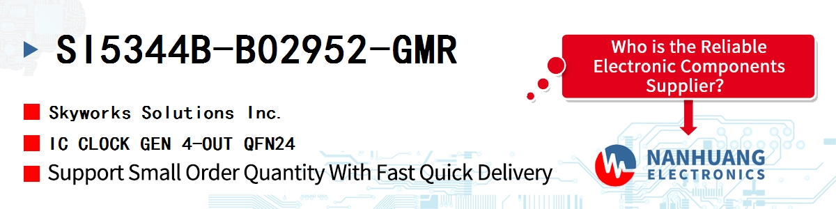 SI5344B-B02952-GMR Skyworks IC CLOCK GEN 4-OUT QFN24