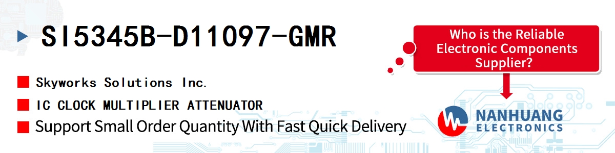 SI5345B-D11097-GMR Skyworks IC CLOCK MULTIPLIER ATTENUATOR