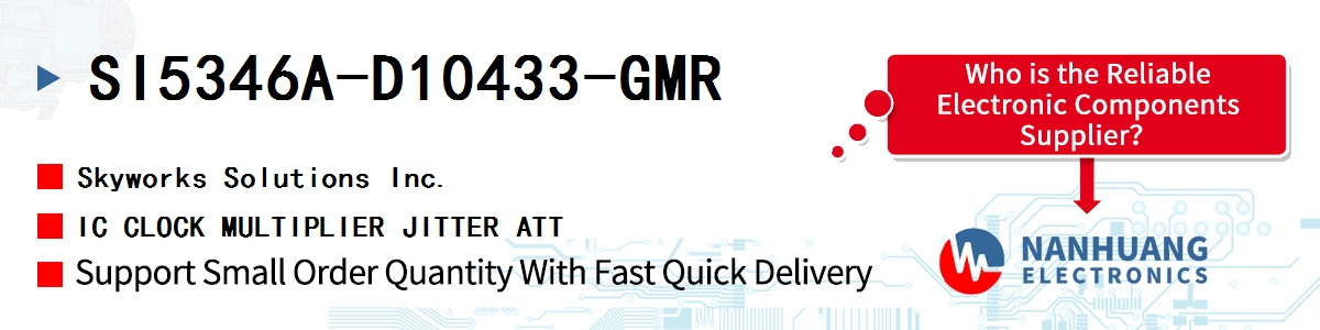 SI5346A-D10433-GMR Skyworks IC CLOCK MULTIPLIER JITTER ATT