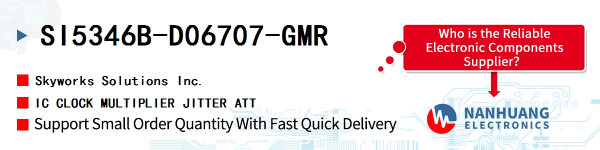 SI5346B-D06707-GMR Skyworks IC CLOCK MULTIPLIER JITTER ATT