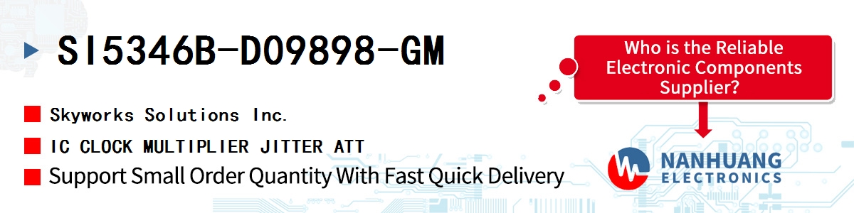 SI5346B-D09898-GM Skyworks IC CLOCK MULTIPLIER JITTER ATT