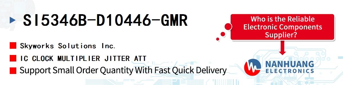 SI5346B-D10446-GMR Skyworks IC CLOCK MULTIPLIER JITTER ATT