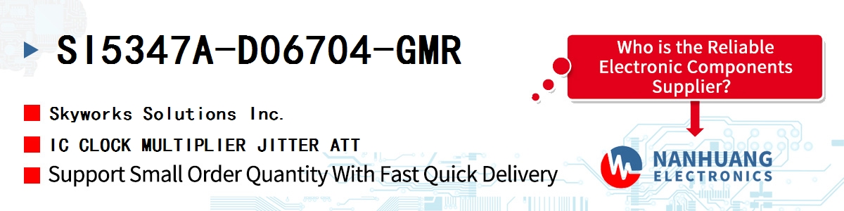 SI5347A-D06704-GMR Skyworks IC CLOCK MULTIPLIER JITTER ATT