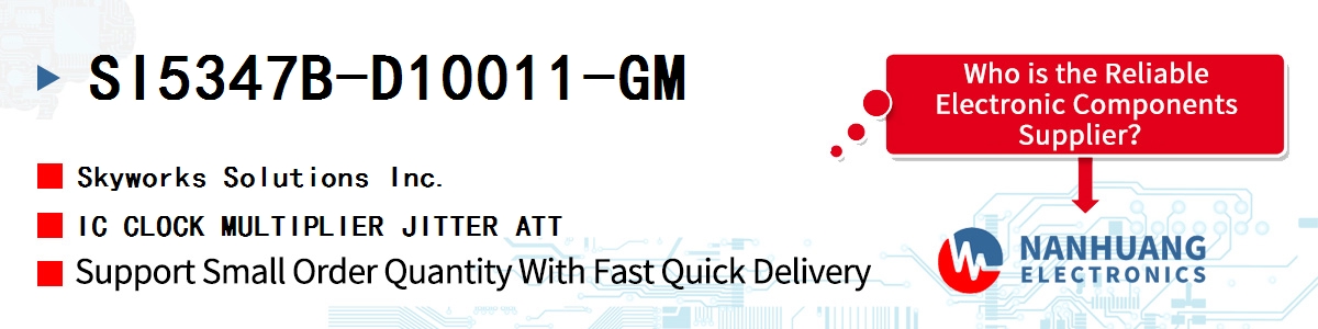 SI5347B-D10011-GM Skyworks IC CLOCK MULTIPLIER JITTER ATT