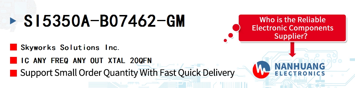 SI5350A-B07462-GM Skyworks IC ANY FREQ ANY OUT XTAL 20QFN