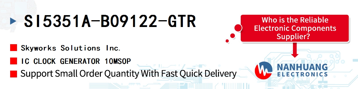 SI5351A-B09122-GTR Skyworks IC CLOCK GENERATOR 10MSOP