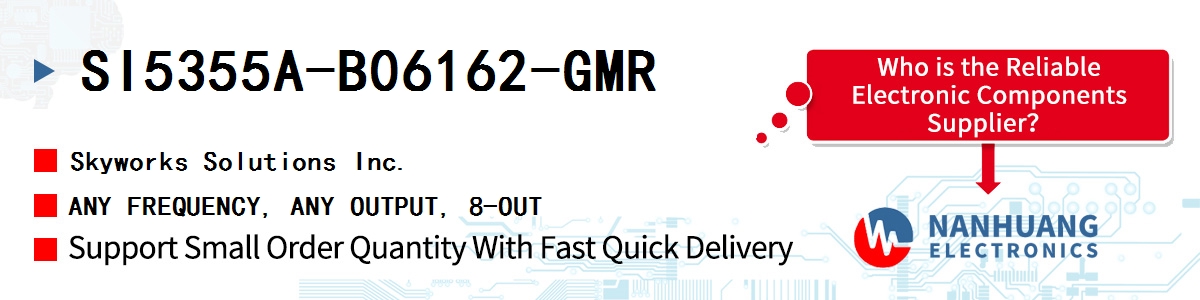 SI5355A-B06162-GMR Skyworks ANY FREQUENCY, ANY OUTPUT, 8-OUT