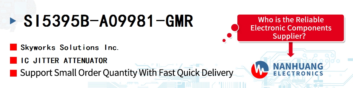 SI5395B-A09981-GMR Skyworks IC JITTER ATTENUATOR