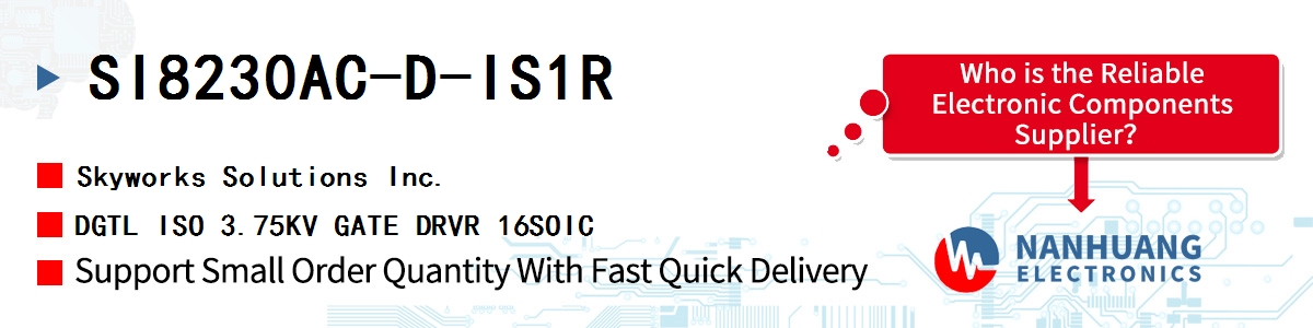 SI8230AC-D-IS1R Skyworks DGTL ISO 3.75KV GATE DRVR 16SOIC