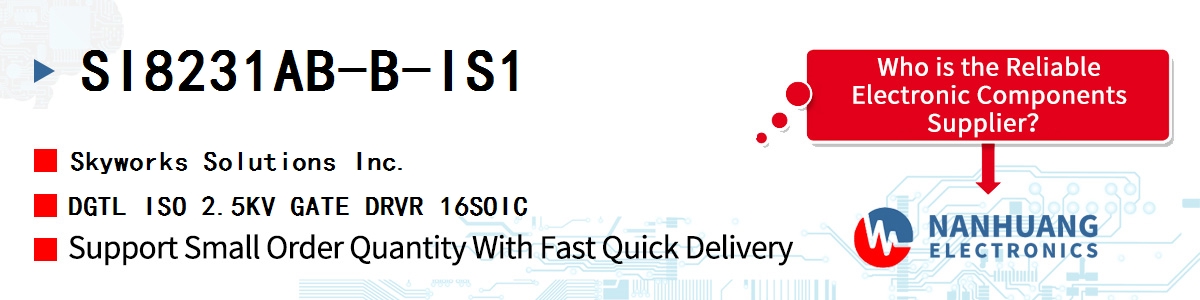 SI8231AB-B-IS1 Skyworks DGTL ISO 2.5KV GATE DRVR 16SOIC