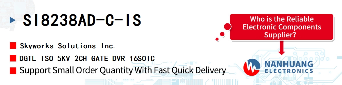 SI8238AD-C-IS Skyworks DGTL ISO 5KV 2CH GATE DVR 16SOIC