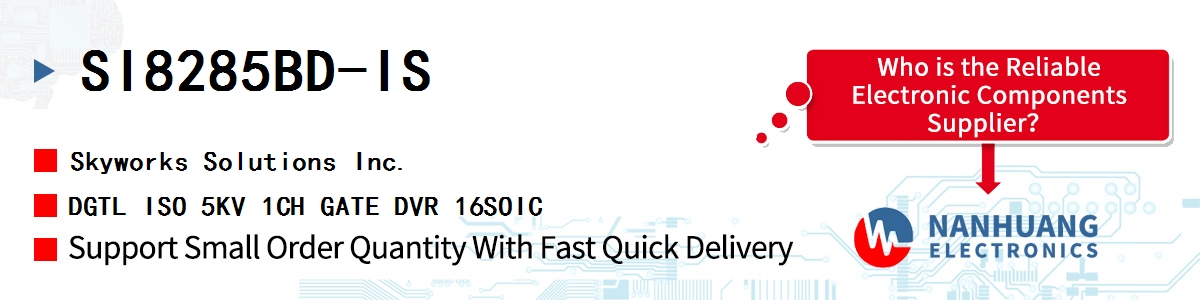 SI8285BD-IS Skyworks DGTL ISO 5KV 1CH GATE DVR 16SOIC