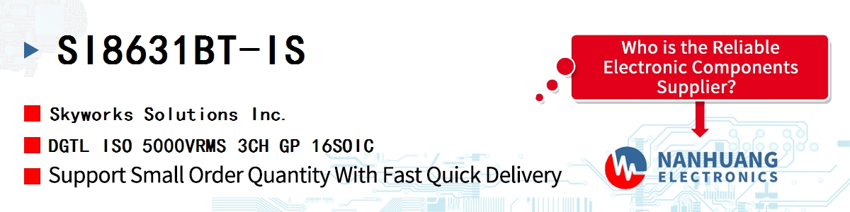 SI8631BT-IS Skyworks DGTL ISO 5000VRMS 3CH GP 16SOIC