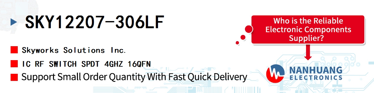 SKY12207-306LF Skyworks IC RF SWITCH SPDT 4GHZ 16QFN