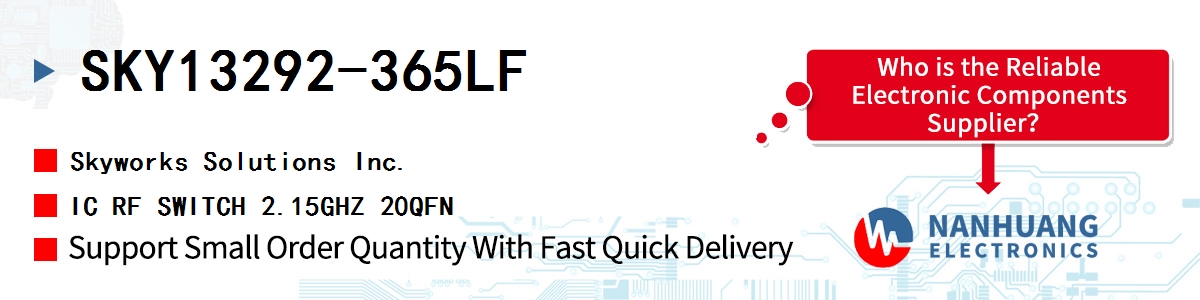 SKY13292-365LF Skyworks IC RF SWITCH 2.15GHZ 20QFN