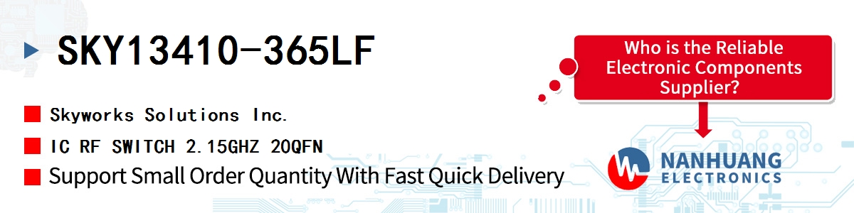 SKY13410-365LF Skyworks IC RF SWITCH 2.15GHZ 20QFN