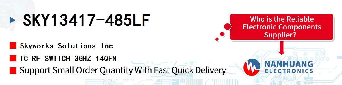 SKY13417-485LF Skyworks IC RF SWITCH 3GHZ 14QFN