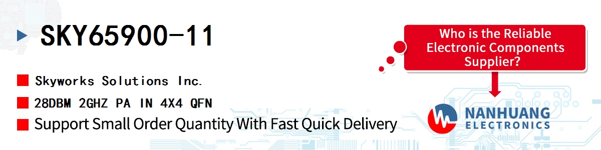 SKY65900-11 Skyworks 28DBM 2GHZ PA IN 4X4 QFN