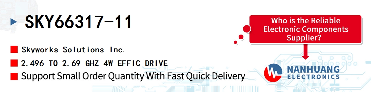 SKY66317-11 Skyworks 2.496 TO 2.69 GHZ 4W EFFIC DRIVE