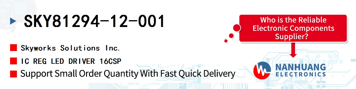 SKY81294-12-001 Skyworks IC REG LED DRIVER 16CSP