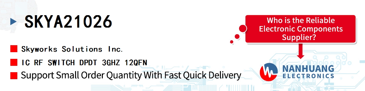 SKYA21026 Skyworks IC RF SWITCH DPDT 3GHZ 12QFN