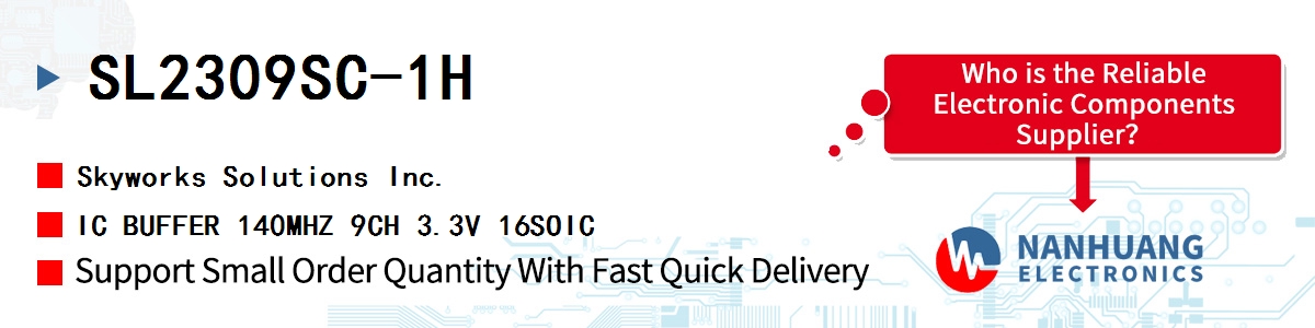 SL2309SC-1H Skyworks IC BUFFER 140MHZ 9CH 3.3V 16SOIC