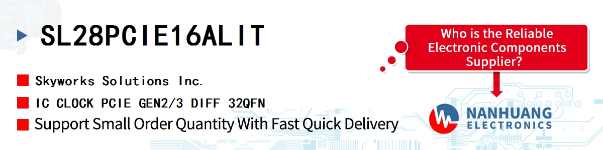 SL28PCIE16ALIT Skyworks IC CLOCK PCIE GEN2/3 DIFF 32QFN