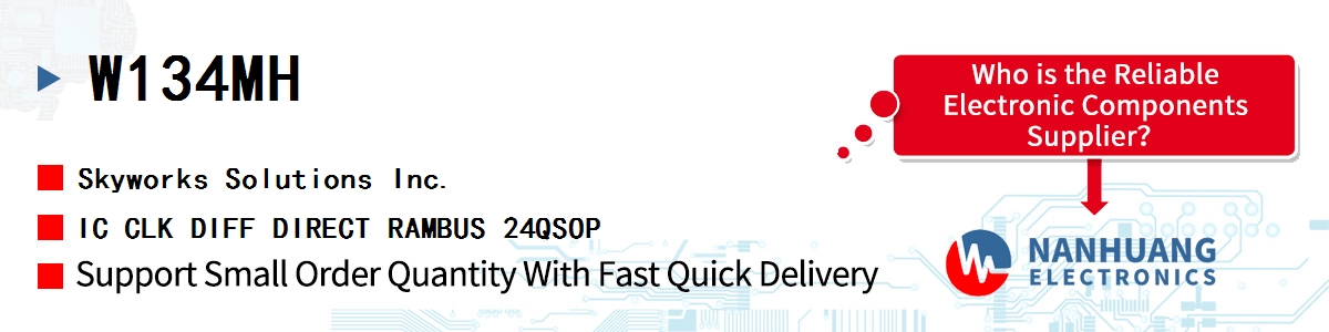 W134MH Skyworks IC CLK DIFF DIRECT RAMBUS 24QSOP