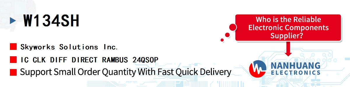 W134SH Skyworks IC CLK DIFF DIRECT RAMBUS 24QSOP