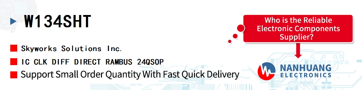 W134SHT Skyworks IC CLK DIFF DIRECT RAMBUS 24QSOP